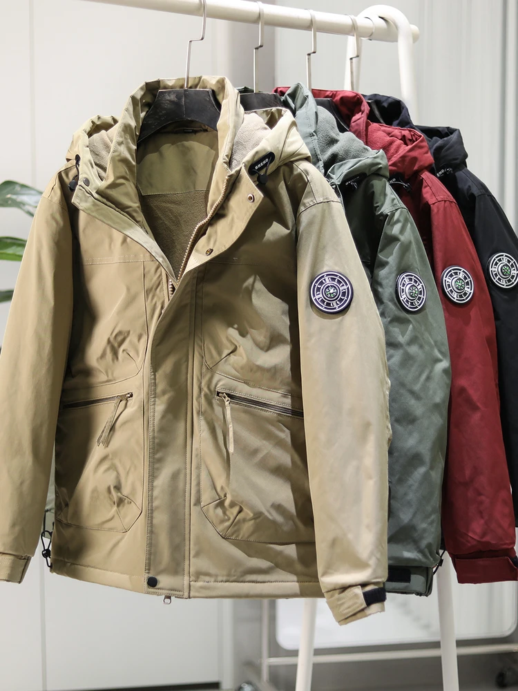 Tech Tee-in-One Fabric Wear-Resistant Tear-Resistant Fce-Lined Warm Autumn Winter Men's Hooded Workwear Jaet Cotton Coat
Tech Tee-in-One Fabric Wear-Resistant Tear-Resistant Fce-Lined Warm Autumn Winter Men's Hooded Workwear Jaet Cotton Coat