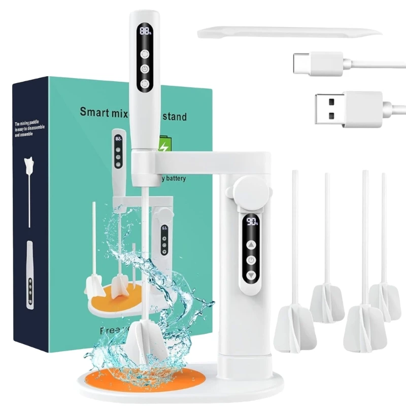 57QA High Efficiency Epoxy Mixer with 5 Adjustable Speeds Portable for Resin Jewelry Making and Bubble Minimization
57QA High Efficiency Epoxy Mixer with 5 Adjustable Speeds Portable for Resin Jewelry Making and Bubble Minimization
