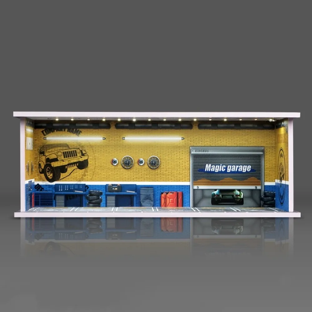 1/64 Scale Garage Scene Model With Lights Simulation Parking Lot Model Miniature Exhibition Hall Car Model Display Box
1/64 Scale Garage Scene Model With Lights Simulation Parking Lot Model Miniature Exhibition Hall Car Model Display Box