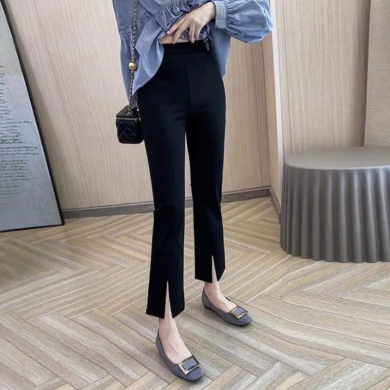 Spring Summer Black Irregular Ankle-length Pants Ladies Fashion Simplicity High Waist Straight Female Casual Solid Color Pants
Spring Summer Black Irregular Ankle-length Pants Ladies Fashion Simplicity High Waist Straight Female Casual Solid Color Pants