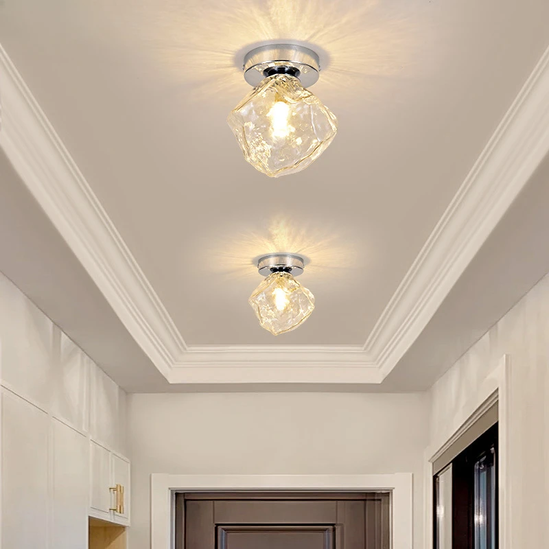 Minimalist Glass Ceiling Light for Hallway, Balcony, Entryway - Modern Fixture with Ice Cube Design
Minimalist Glass Ceiling Light for Hallway, Balcony, Entryway - Modern Fixture with Ice Cube Design
