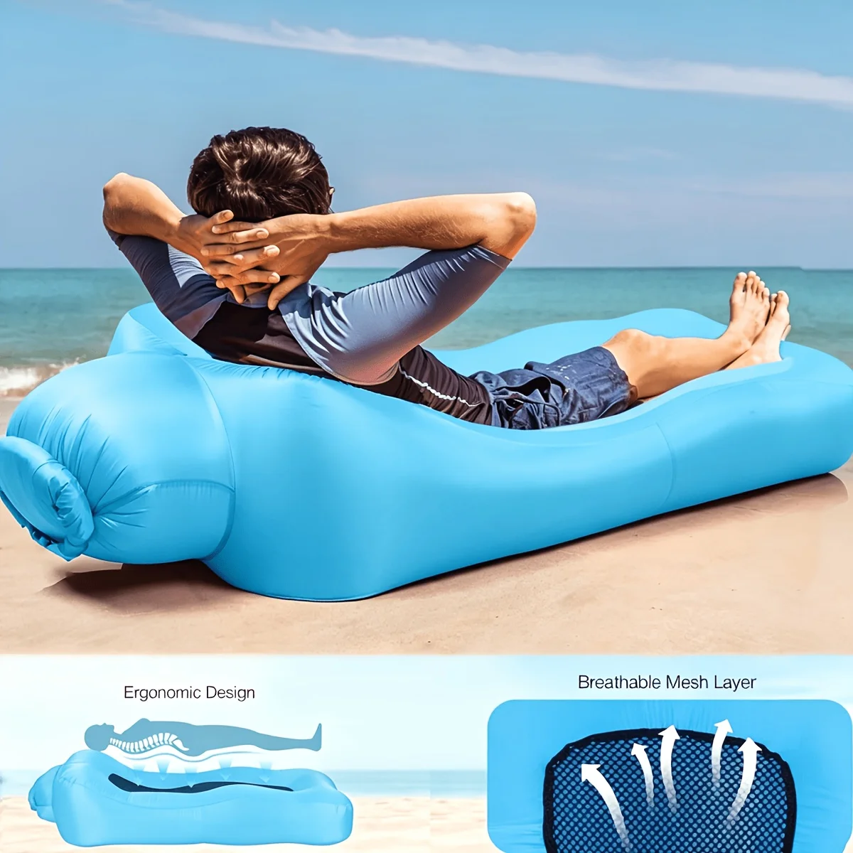 Thickened Inflatable Lounge Chairs for Adults Portable Inflatable Sofas Inflatable Beach Lounge Beds Ideal for Camping, Hiking
Thickened Inflatable Lounge Chairs for Adults Portable Inflatable Sofas Inflatable Beach Lounge Beds Ideal for Camping, Hiking