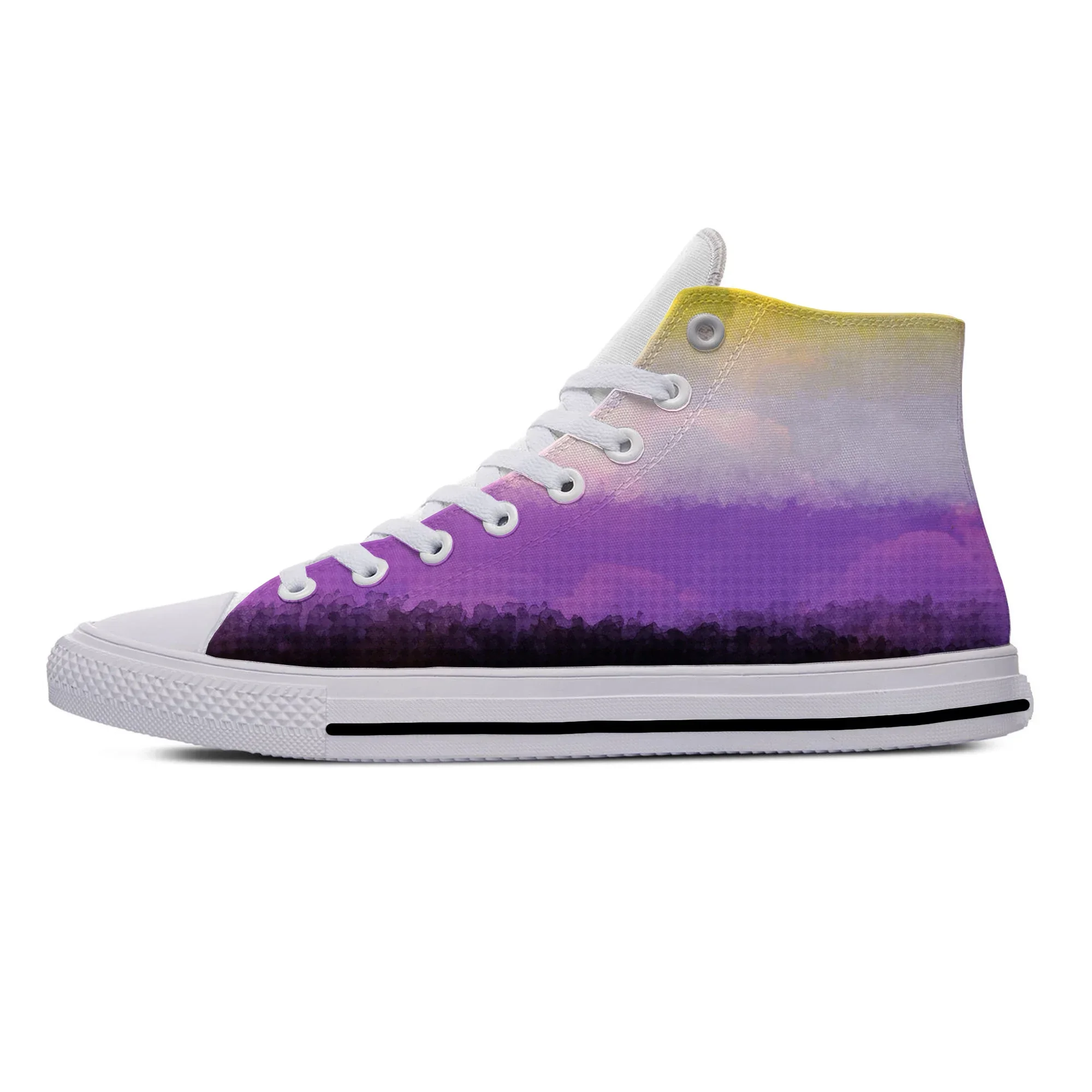 Hot Cool Non Binary Flag Enby Pride Fashion High Top Breathable Novelty Casual Board Shoes Lightweight Men Women Latest Sneakers
Hot Cool Non Binary Flag Enby Pride Fashion High Top Breathable Novelty Casual Board Shoes Lightweight Men Women Latest Sneakers