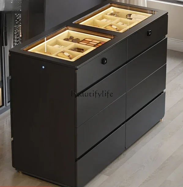 FG26Premium chest of drawers Bedroom simple modern eight-bucket multi-layer double-sided chest of drawers with smart lock
FG26Premium chest of drawers Bedroom simple modern eight-bucket multi-layer double-sided chest of drawers with smart lock