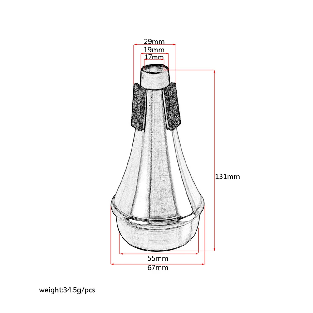 Trumpet Mute Soft Wood Pad For All Trumpets Silver Ca109 Practice Straight Cup Beginner Durable 
Trumpet Mute Soft Wood Pad For All Trumpets Silver Ca109 Practice Straight Cup Beginner Durable