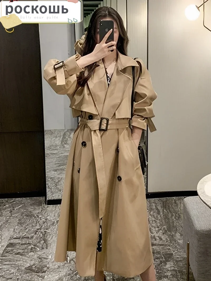 Turn Down Collar V Neck Double Breasted Trench Coat Women Winter Clothes Women with Belt Korean Style Casual Slim Windbreaker
Turn Down Collar V Neck Double Breasted Trench Coat Women Winter Clothes Women with Belt Korean Style Casual Slim Windbreaker