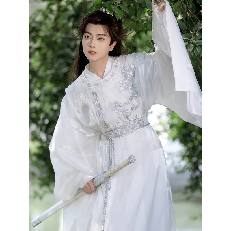 Traditional Chinese Tang Dynasty Hanfu Robe Female Male Ancient Swordsman Hanfu Folk Dress Fairy Dance Costumes Party Outfit
Traditional Chinese Tang Dynasty Hanfu Robe Female Male Ancient Swordsman Hanfu Folk Dress Fairy Dance Costumes Party Outfit