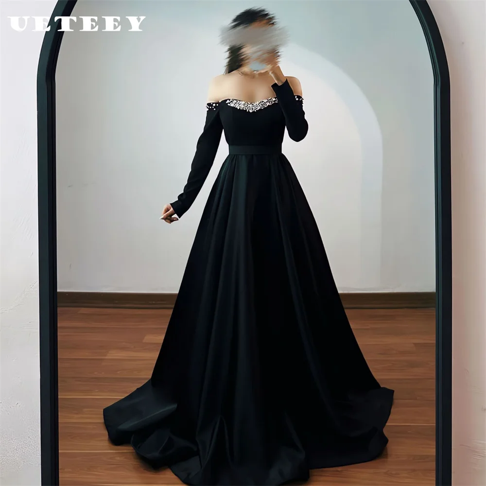 UETEEY Customized Off Shoulder V Neck Long Sleeves Pearls Satin A Line Prom Dress Party Zipper Back Floor Length Evening Gown
UETEEY Customized Off Shoulder V Neck Long Sleeves Pearls Satin A Line Prom Dress Party Zipper Back Floor Length Evening Gown