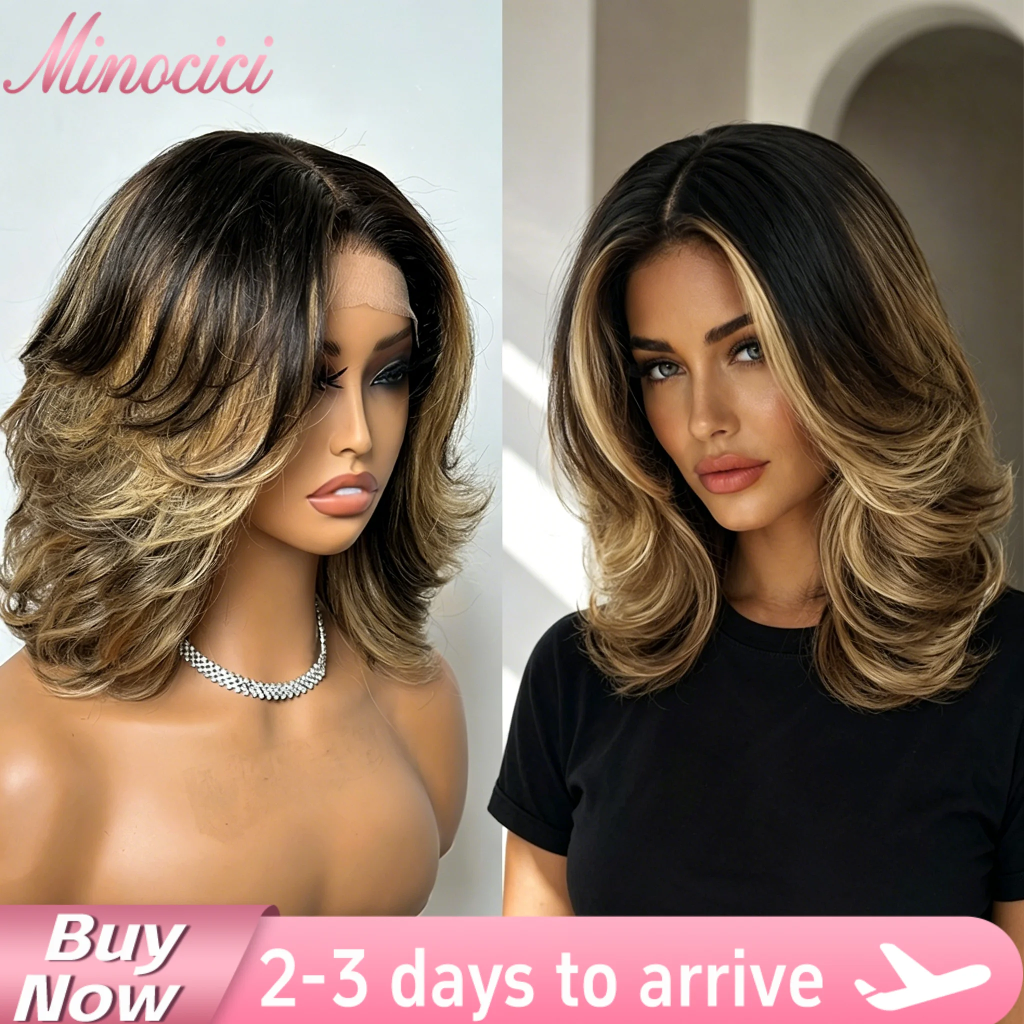 250% Density Honey Blonde Highlights Layered Cut Bob 5x5 Lace Closure Wig 13x6 Lace Front Wigs 14 Inch Short Bob Brazilian Human Hair Wig
250% Density Honey Blonde Highlights Layered Cut Bob 5x5 Lace Closure Wig 13x6 Lace Front Wigs 14 Inch Short Bob Brazilian Human Hair Wig