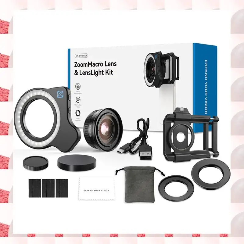 ABGN 10-20X Zoom Macro Lens With LED Fill Light Universal Clamp HD Camera Lens Kit For Iphone Smartphones
ABGN 10-20X Zoom Macro Lens With LED Fill Light Universal Clamp HD Camera Lens Kit For Iphone Smartphones