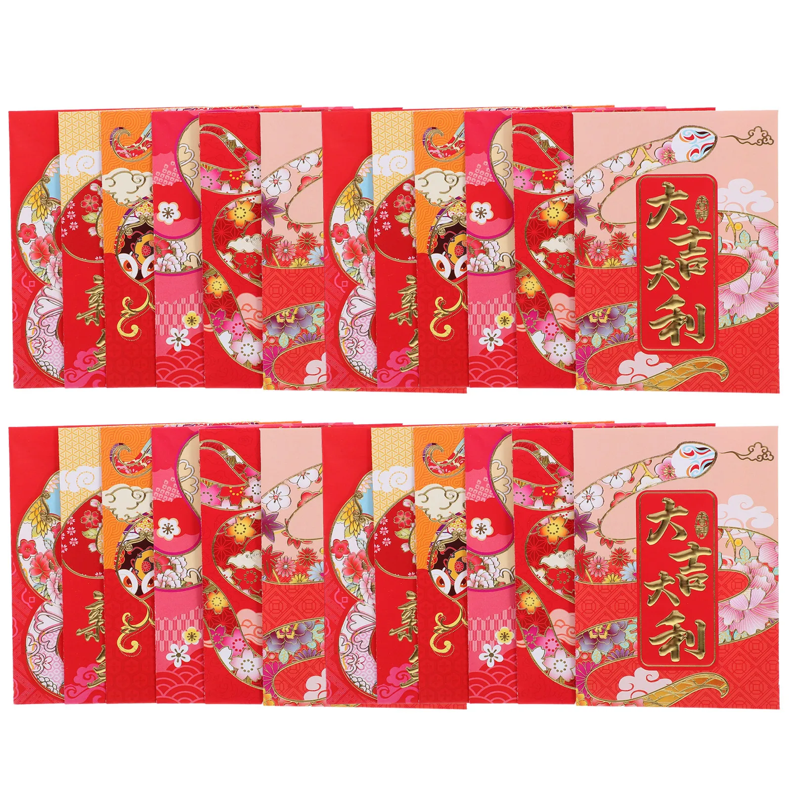 36Pcs Cartoon Snake Red Envelope Set for Chinese New Year 2025 Spring Festival Money Pouches Lucky Red Packets Traditional Gift
36Pcs Cartoon Snake Red Envelope Set for Chinese New Year 2025 Spring Festival Money Pouches Lucky Red Packets Traditional Gift