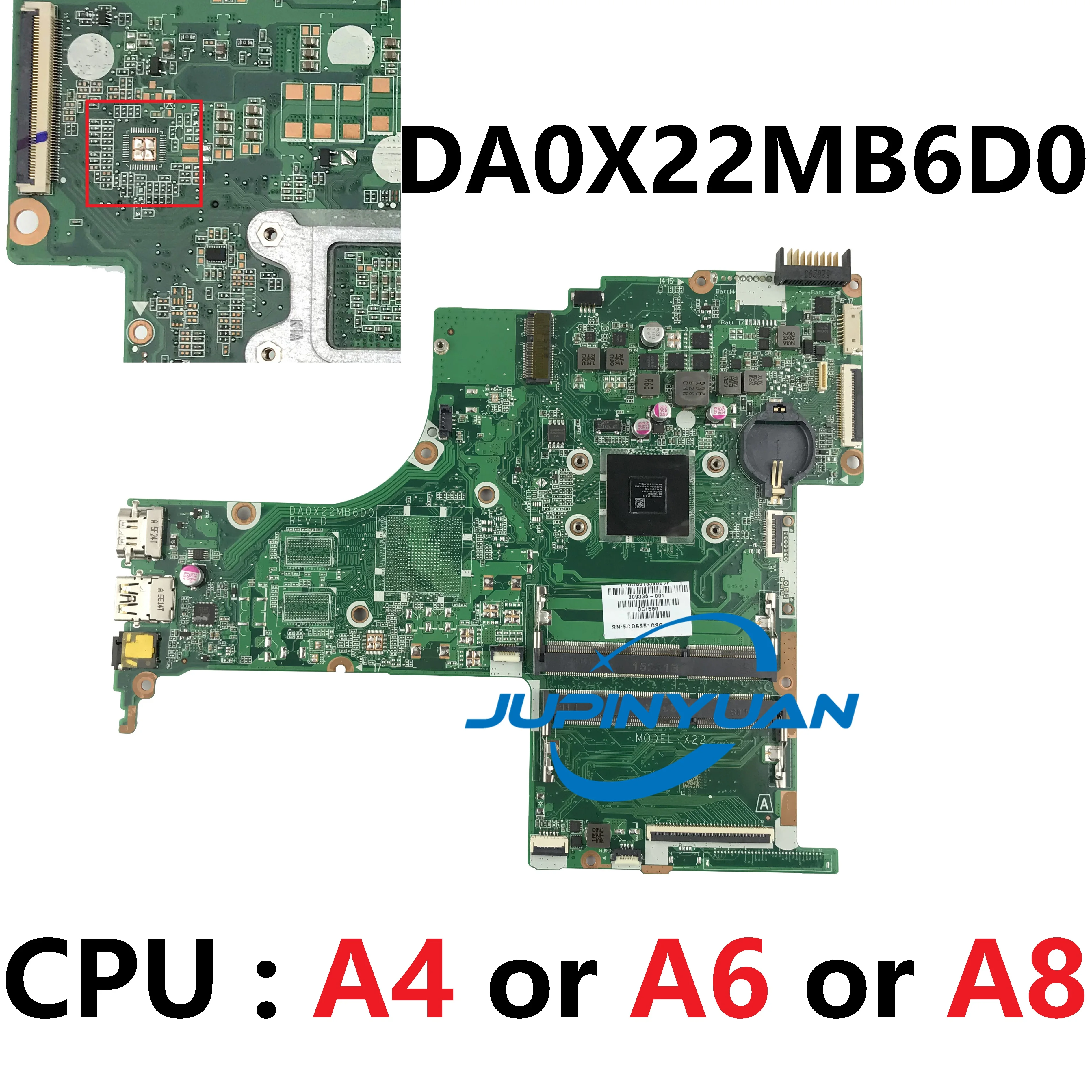 Mainboard For HP Pavilion 15-AB 15T-AB Laptop Motherboard DA0X22MB6D0 X22 809336-501 809335-501 809336-001 809335-001 W A4 A6 A8
Mainboard For HP Pavilion 15-AB 15T-AB Laptop Motherboard DA0X22MB6D0 X22 809336-501 809335-501 809336-001 809335-001 W A4 A6 A8