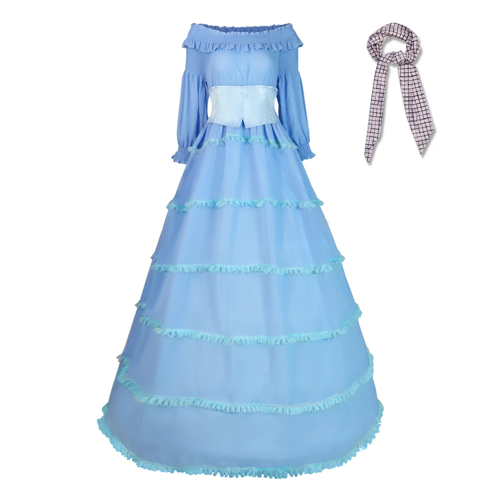 Adult Princess Cosplay Costume Light Blue Dress Set for Women Girls Dress Lace Ruffle Edge Long Sleeved Halloweeen Party Dress
Adult Princess Cosplay Costume Light Blue Dress Set for Women Girls Dress Lace Ruffle Edge Long Sleeved Halloweeen Party Dress