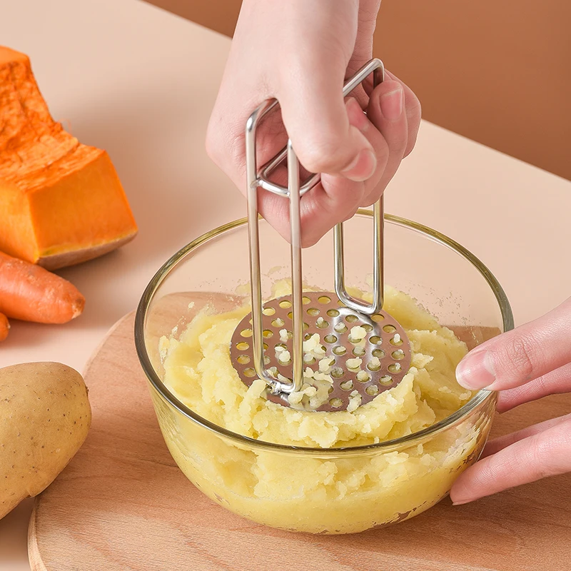 Red Sweet Potato Fruit Masher Kitchen Gadgets Baby Food Pounder Crushed Mash Household 304 Stainless Steel Mashed Potato Press
Red Sweet Potato Fruit Masher Kitchen Gadgets Baby Food Pounder Crushed Mash Household 304 Stainless Steel Mashed Potato Press
