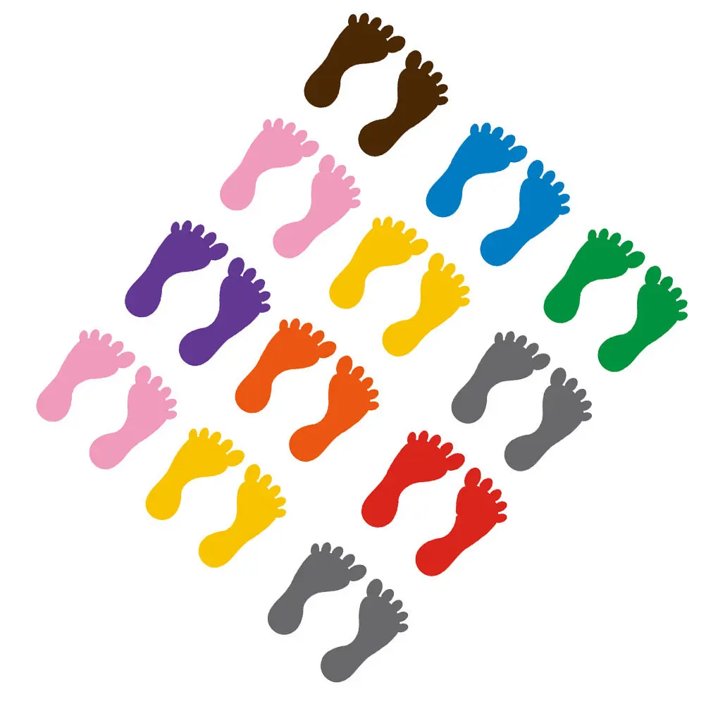 12Pairs Colorful Footprint Floor Stickers Reusable Waterproof Decals for Kindergarten Classroom Stair Safety Sensory
12Pairs Colorful Footprint Floor Stickers Reusable Waterproof Decals for Kindergarten Classroom Stair Safety Sensory