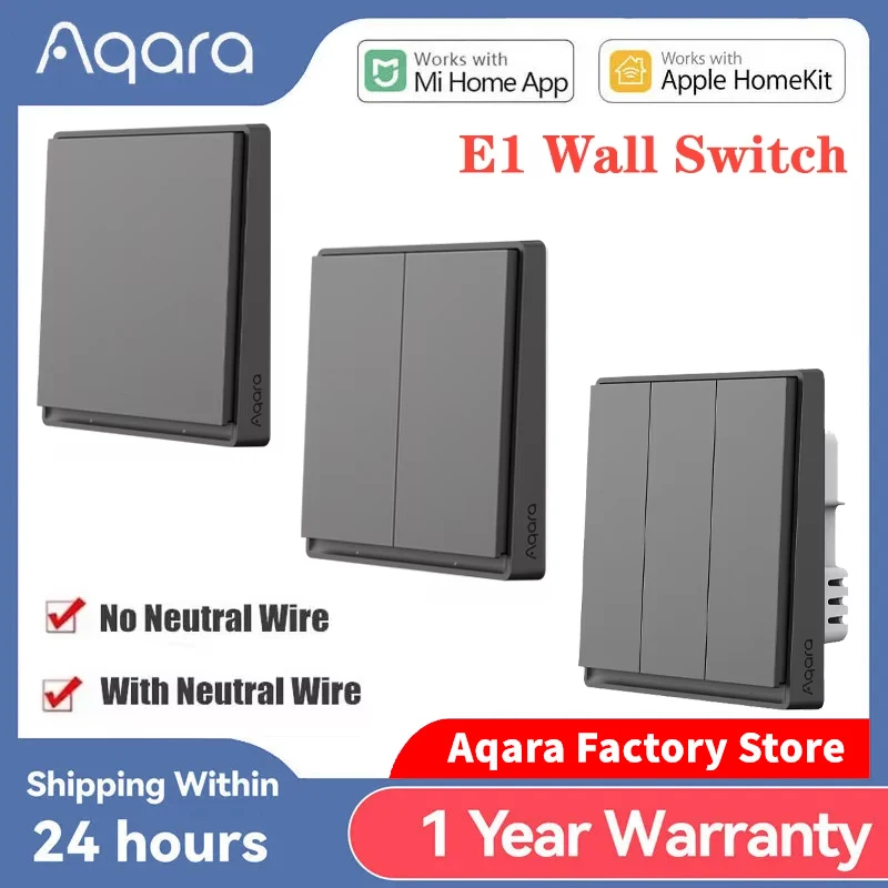 Умный настенный переключатель Aqara E1 ZigBee 3.0 Smart Home Grey Key Light Switch Fire Wire с БЕЗ нейтрали для Xiaomi Mi Home Homekit APP
Умный настенный переключатель Aqara E1 ZigBee 3.0 Smart Home Grey Key Light Switch Fire Wire с БЕЗ нейтрали для Xiaomi Mi Home Homekit APP