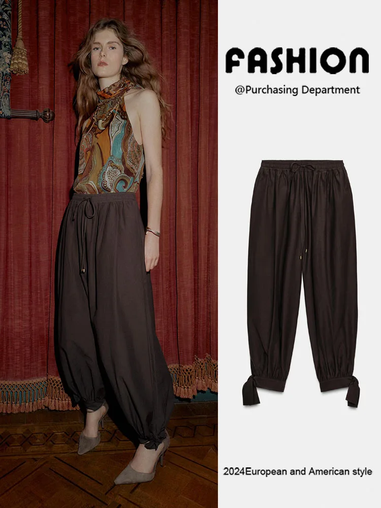 Зимние женские модные универсальные брюки-фонарики с завышенной талией и эластичным поясом, украшенные узлом, коллекция 2025 года, премиум-класс
Зимние женские модные универсальные брюки-фонарики с завышенной талией и эластичным поясом, украшенные узлом, коллекция 2025 года, премиум-класс