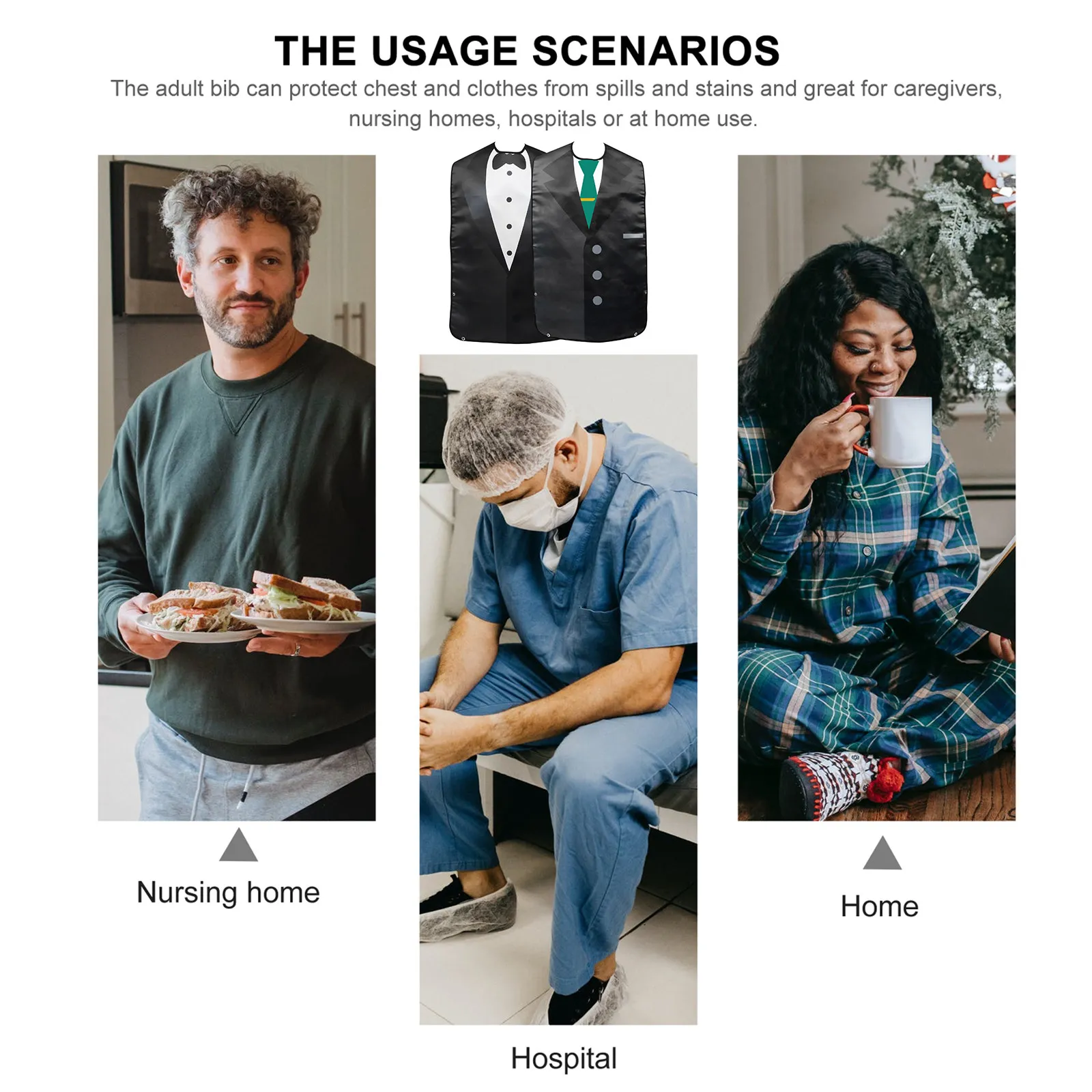 2Pcs Adult Bibs Large Full Coverage Soft Polyester Mealtime Bib Saliva Apron Clothing Protector for Seniors Elderly Care Dining
2Pcs Adult Bibs Large Full Coverage Soft Polyester Mealtime Bib Saliva Apron Clothing Protector for Seniors Elderly Care Dining