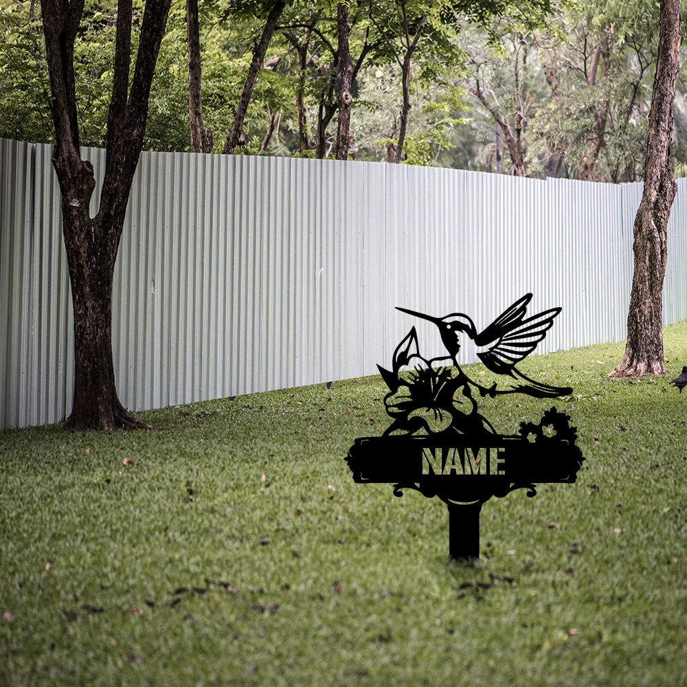 1pc Kingfishers in flowers Custom name Ground plugging Tin Wall Plaque For Garden ground Decor
1pc Kingfishers in flowers Custom name Ground plugging Tin Wall Plaque For Garden ground Decor