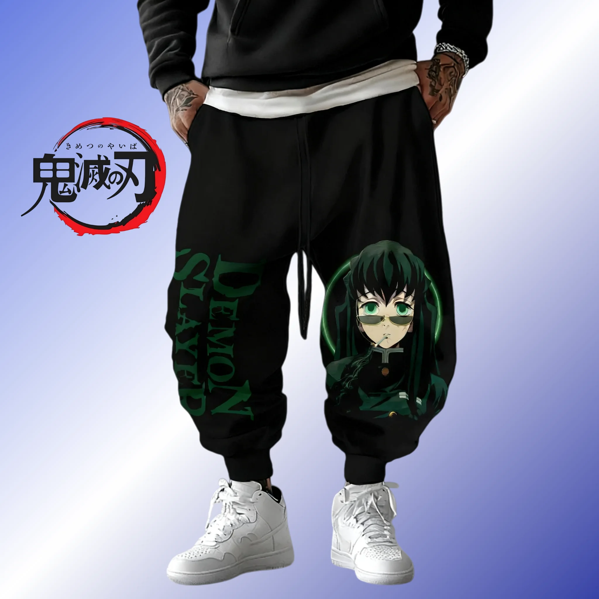 Хлопковые спортивные штаны Demon Slayer, осень-зима 2021, новинка Tokitou Muichirou, мужские свободные повседневные модные брюки с принтом аниме
Хлопковые спортивные штаны Demon Slayer, осень-зима 2021, новинка Tokitou Muichirou, мужские свободные повседневные модные брюки с принтом аниме