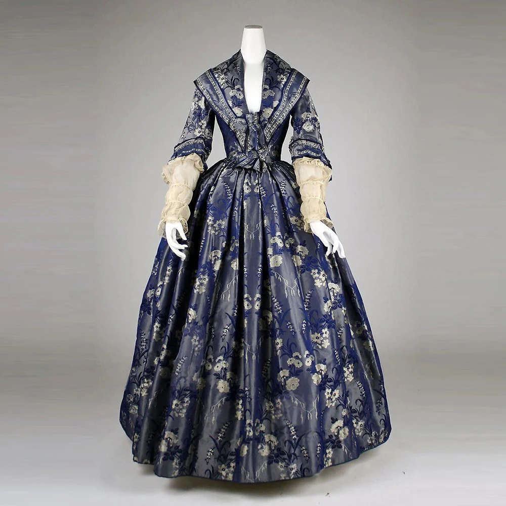 1842s Tudor Elizabethan Queen Costume Medieval Victorian Civil War Colonial Wedding Ball Gown Carnival Party Stage Show Dress
1842s Tudor Elizabethan Queen Costume Medieval Victorian Civil War Colonial Wedding Ball Gown Carnival Party Stage Show Dress