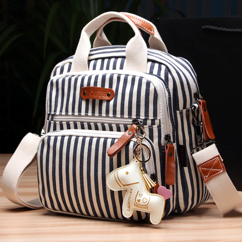 Multi-Functional Women's Handbag Leisure Mom And Baby Tote Bag Large Capacity Canvas Shoulder Bag With Stripes Crossbody Bag
Multi-Functional Women's Handbag Leisure Mom And Baby Tote Bag Large Capacity Canvas Shoulder Bag With Stripes Crossbody Bag