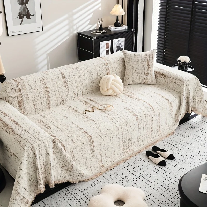 1pc of Nordic Vintage-Style Plush Chenille Throw for Sofas, Featuring a Stylish Tassel Design. This Sofa Cover Serves As a Protector Against Cat Scratches And Is Suitable for All Seasons. Ideal for Use in Living Rooms, Bedrooms, Offices, And Cafes
1pc of Nordic Vintage-Style Plush Chenille Throw for Sofas, Featuring a Stylish Tassel Design. This Sofa Cover Serves As a Protector Against Cat Scratches And Is Suitable for All Seasons. Ideal for Use in Living Rooms, Bedrooms, Offices, And Cafes