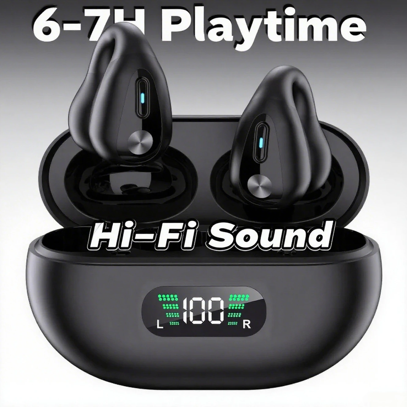 Q80 bluetooth Wireless in Ear Clip BT 5.3 Bone Conduction Earphone Design Touch Control LED Sports Headsets Headphones Ear Hook
Q80 bluetooth Wireless in Ear Clip BT 5.3 Bone Conduction Earphone Design Touch Control LED Sports Headsets Headphones Ear Hook