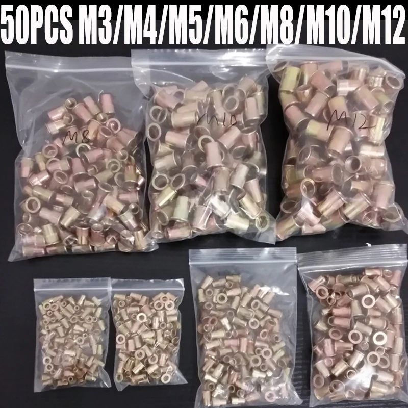 10/20/50PCS Threaded Rivet Nuts Set Carbon Steel Rivnuts Blindnuts Nuts Insert Rivet M3/4/5/6/8/10/12 Rivets Assortment Tools
10/20/50PCS Threaded Rivet Nuts Set Carbon Steel Rivnuts Blindnuts Nuts Insert Rivet M3/4/5/6/8/10/12 Rivets Assortment Tools