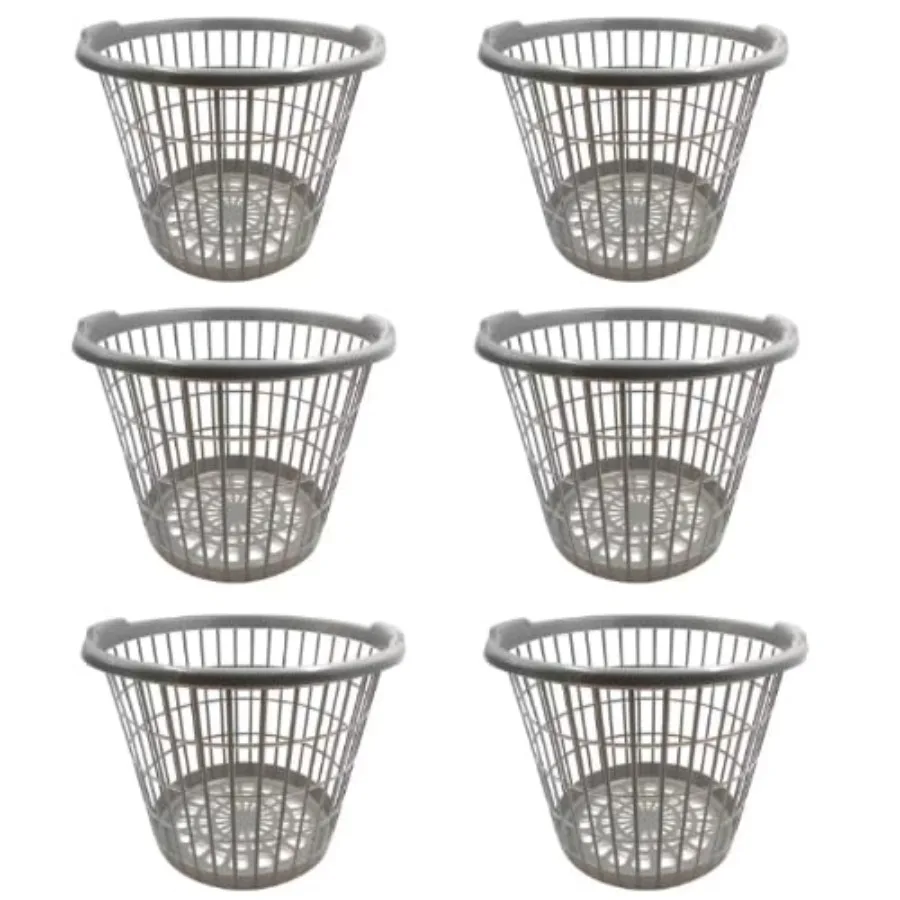 Set of 6 Grey Laundry Basket Lightweight One Bushel Capacity laundry hamper with lid Plastic storage baskets 1 Gift For home an
Set of 6 Grey Laundry Basket Lightweight One Bushel Capacity laundry hamper with lid Plastic storage baskets 1 Gift For home an