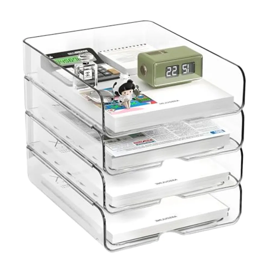 4-Tier Paper Organizer for Desk Stackable Desk Organizer Paper Tray Ideal for Office Supplies A4 Storage Clear 4-Tier
4-Tier Paper Organizer for Desk Stackable Desk Organizer Paper Tray Ideal for Office Supplies A4 Storage Clear 4-Tier