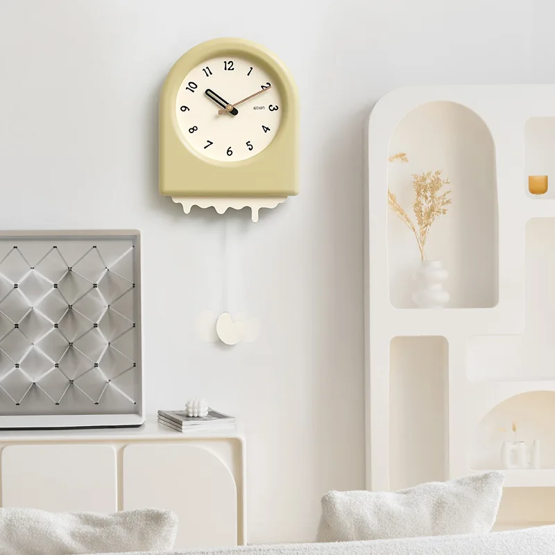 Simple Living Room Decoration Swing Clock Without Punching Modern Cream Style Wall Clock
Simple Living Room Decoration Swing Clock Without Punching Modern Cream Style Wall Clock