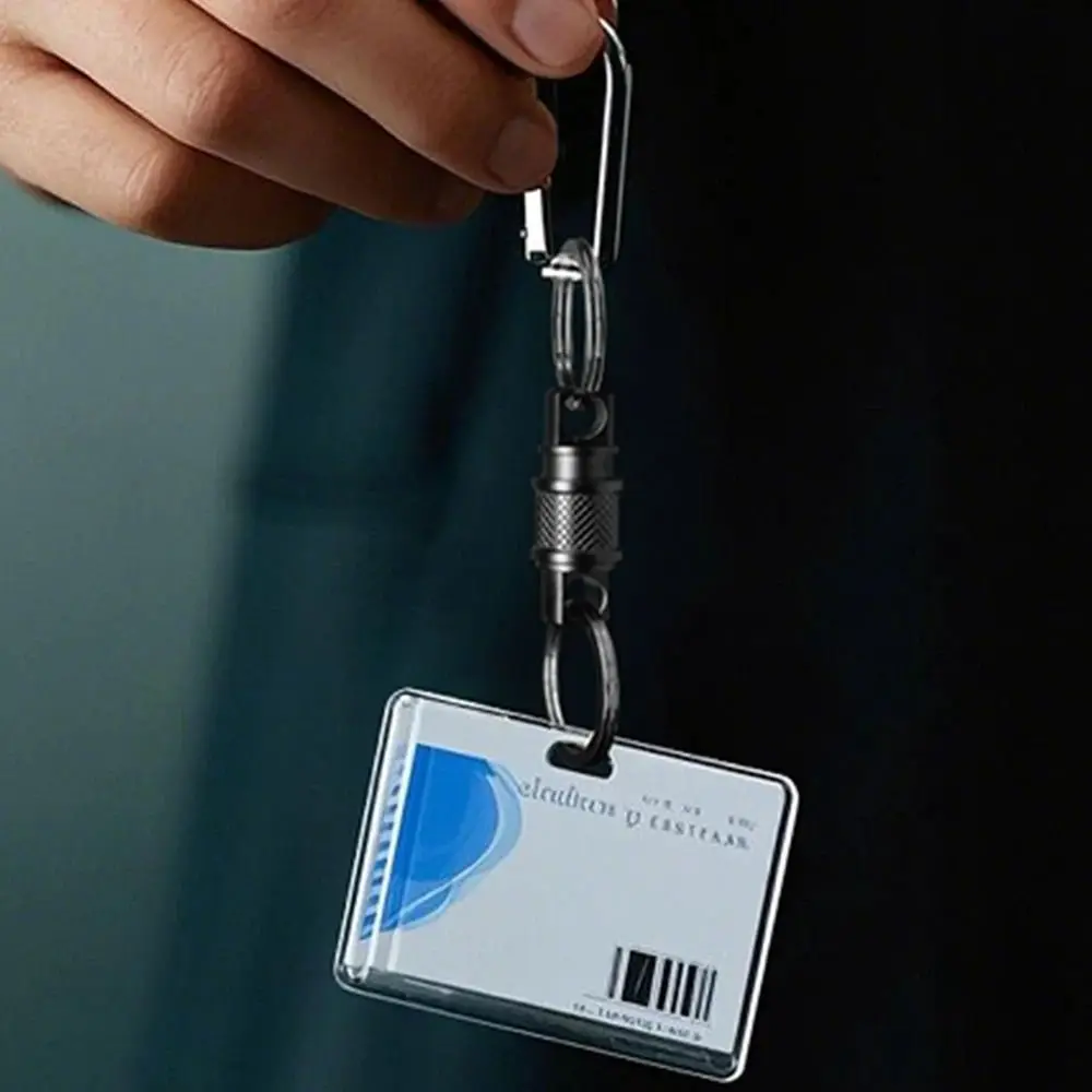 360 Degree Rotation Quick Release Keychain Aluminum Alloy Fast Release Mechanism Detachable Keychain Clip Multifunctional Design