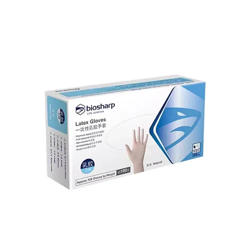 Biosharp Latex Gloves BC008-XS BC008-S BC008-M BC008-L 100/box Laboratory Disposable Latex Gloves for Scientific Research
Biosharp Latex Gloves BC008-XS BC008-S BC008-M BC008-L 100/box Laboratory Disposable Latex Gloves for Scientific Research