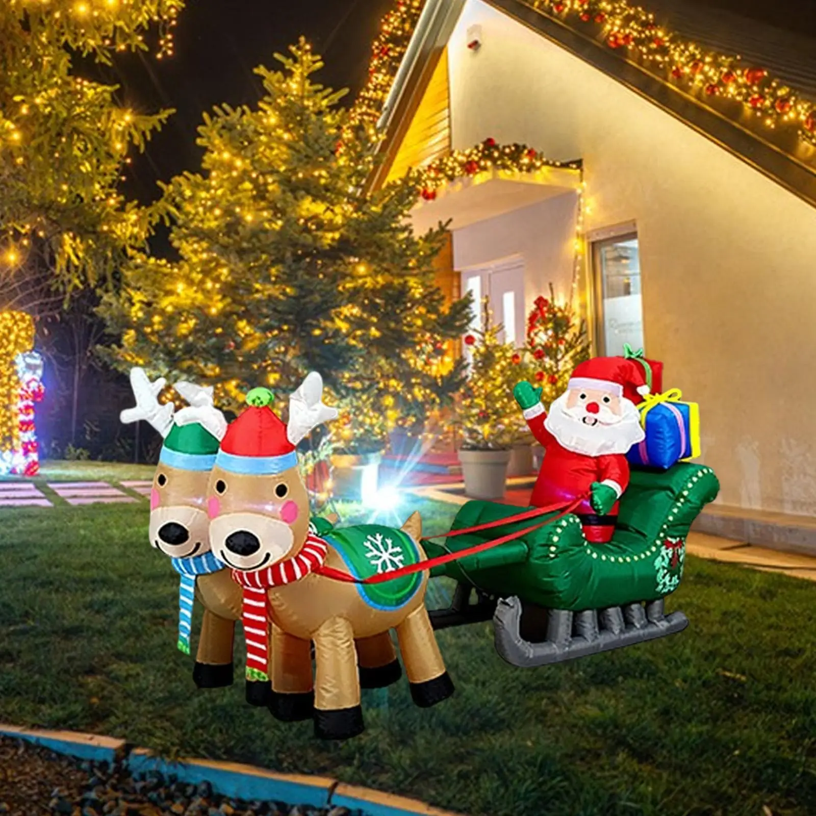 Christmas Inflatable Outdoor Decoration 2.4M Funny Luminous Built in LED Prop Santa Xmas Inflatable Decor for Patio Mall Lawn
Christmas Inflatable Outdoor Decoration 2.4M Funny Luminous Built in LED Prop Santa Xmas Inflatable Decor for Patio Mall Lawn