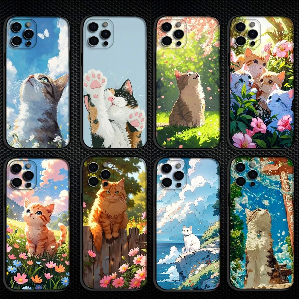 Beautiful Cat Cartoon Phone Case For iPhone 16,15,14,13,12,11 Plus,Pro Max, Soft Silicone Black Cover
Beautiful Cat Cartoon Phone Case For iPhone 16,15,14,13,12,11 Plus,Pro Max, Soft Silicone Black Cover