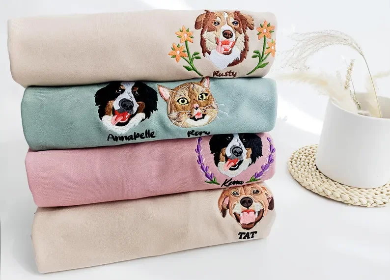 Custom Dog Face Embroidered Sweatshirt,Cat Sweatshirt,Dog Lover Sweatshirt Heartfelt Keepsake Hoodie for Pet Loss, Unique Mem
Custom Dog Face Embroidered Sweatshirt,Cat Sweatshirt,Dog Lover Sweatshirt Heartfelt Keepsake Hoodie for Pet Loss, Unique Mem