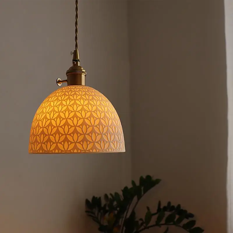 Brass Mini Pendant Light - Translucent Ceramic Shade, Cream Warm Tone Japanese Retro Bedroom Hanging Lamp, Vintage Ceiling Light
Brass Mini Pendant Light - Translucent Ceramic Shade, Cream Warm Tone Japanese Retro Bedroom Hanging Lamp, Vintage Ceiling Light