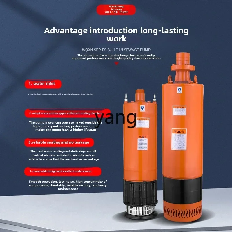 LTT built-in engineering sewage pump corrosion-resistant and wear-resistant 380V multi-stage submersible sewage pump
LTT built-in engineering sewage pump corrosion-resistant and wear-resistant 380V multi-stage submersible sewage pump