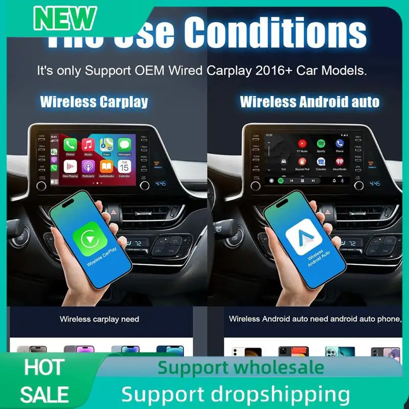 Solid 4-In-1 Wireless Carplay Adapter,Android Auto Wireless Adapter,Wired To Wireless Adapter Smart AI Box For 2016+ Cars
Solid 4-In-1 Wireless Carplay Adapter,Android Auto Wireless Adapter,Wired To Wireless Adapter Smart AI Box For 2016+ Cars
