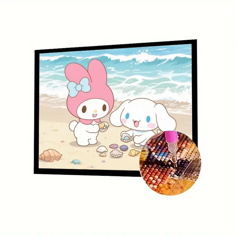 1 шт. милый набор для алмазной живописи Sanrio My Melody & Cinnamoroll Beach Seashell Adventure 5D - полная дрель, сделай сам, алмазная художественная мозаика для
1 шт. милый набор для алмазной живописи Sanrio My Melody & Cinnamoroll Beach Seashell Adventure 5D - полная дрель, сделай сам, алмазная художественная мозаика для