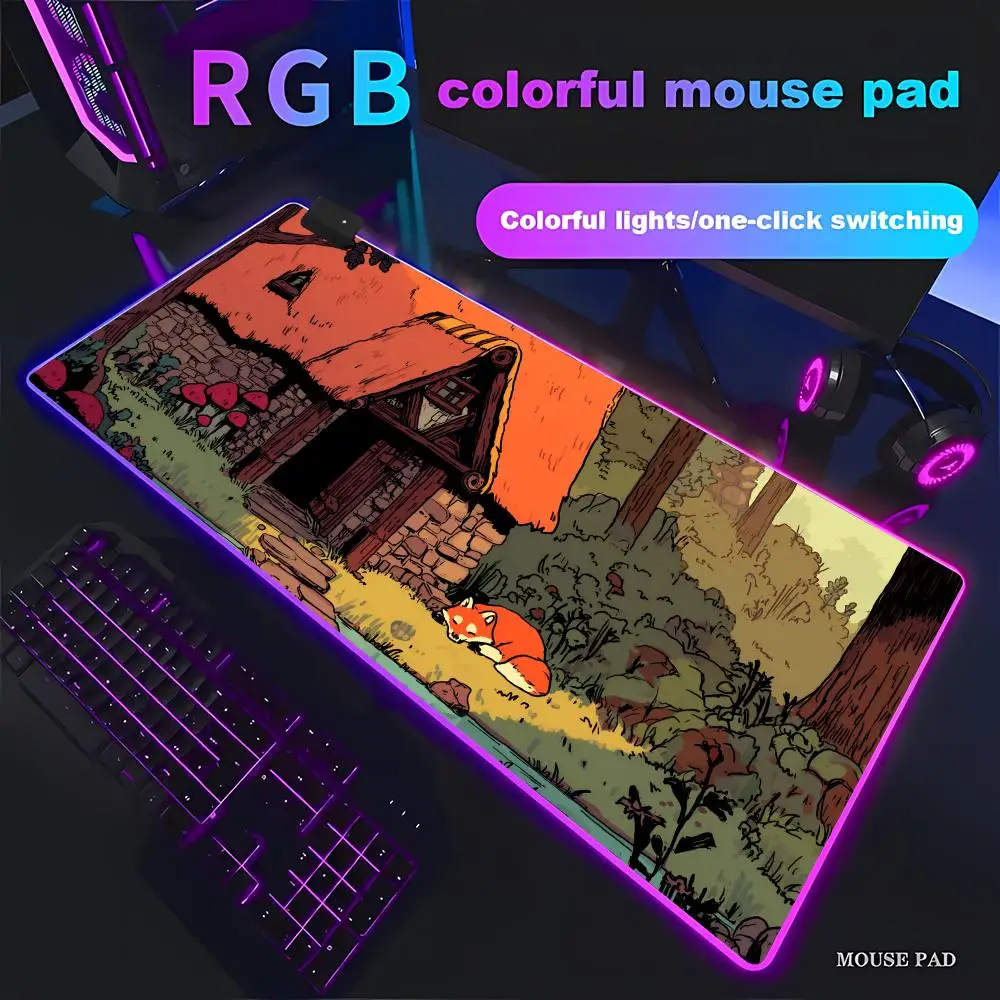 HYBXAXC Forest Fox Cabin Mouse Pad Extended Mat Non-Slip Rubber Base for Office Decor RGB Gaming Pad HD Large LED Light XXL PC
HYBXAXC Forest Fox Cabin Mouse Pad Extended Mat Non-Slip Rubber Base for Office Decor RGB Gaming Pad HD Large LED Light XXL PC