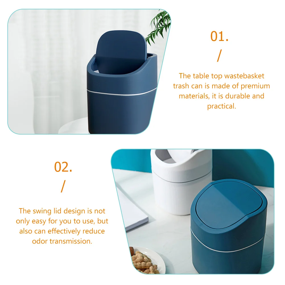 Mini Waste Can PP Material Swing Lid Reduces Odor Easy Cleaning Smooth Inner Perfect for Bathroom Kitchen Car Tabletop
Mini Waste Can PP Material Swing Lid Reduces Odor Easy Cleaning Smooth Inner Perfect for Bathroom Kitchen Car Tabletop