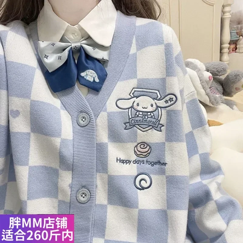 Sanrio My Melody Autumn Winter Kuromi Pink Girl Sweater Oversize Loose Cinnamoroll Students Fashion Women Checkerboard Knitted
Sanrio My Melody Autumn Winter Kuromi Pink Girl Sweater Oversize Loose Cinnamoroll Students Fashion Women Checkerboard Knitted