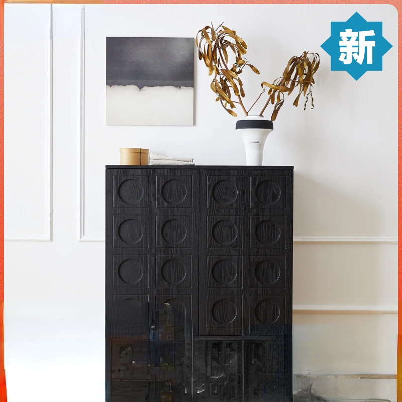 Vintage solid wood sideboard, black cabinet storage cabinet, living room drawer storage cabinet
Vintage solid wood sideboard, black cabinet storage cabinet, living room drawer storage cabinet