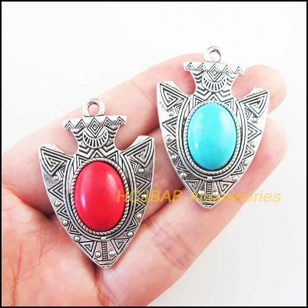Fashion 4Pcs Retro Tibetan Silver Tone Anchor Oval Blue&Red Stone Charms Pendants 31x45.5mm
Fashion 4Pcs Retro Tibetan Silver Tone Anchor Oval Blue&Red Stone Charms Pendants 31x45.5mm