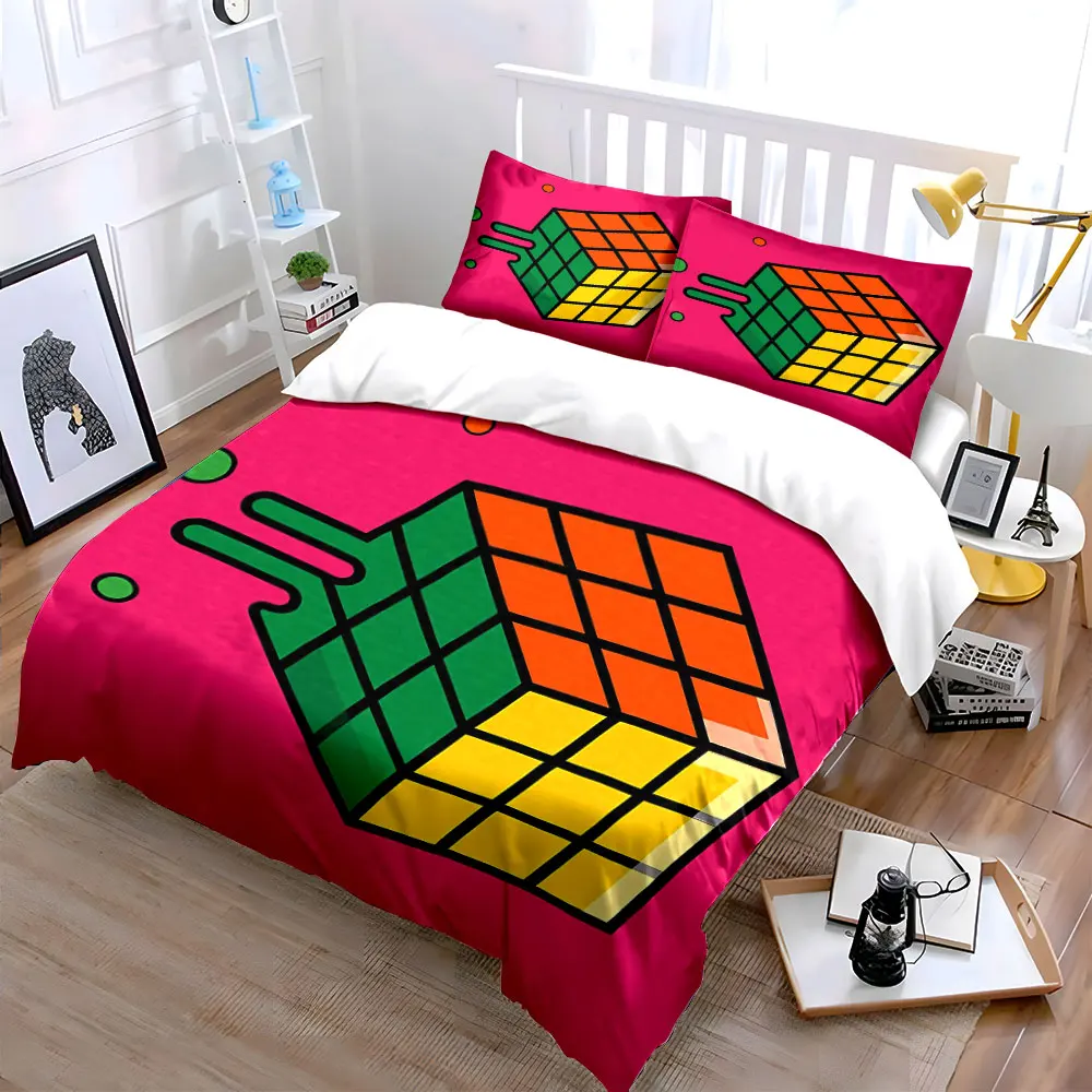 Colorful Cube Puzzle Decor Set Bedding Set with 1 Duvet Cover 2 Pillowcases Single Double King Queen, Gift
Colorful Cube Puzzle Decor Set Bedding Set with 1 Duvet Cover 2 Pillowcases Single Double King Queen, Gift