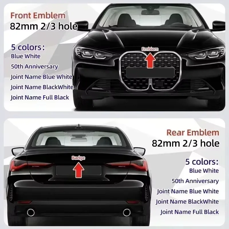 1pcs 82mm ABS 2 3 Hole Car Bonnet Hood Front Rear Trunk Badge Logo Emblem Sticker for BMW E87 E46 E28 E60 G20 G03 G05 F10 E93
1pcs 82mm ABS 2 3 Hole Car Bonnet Hood Front Rear Trunk Badge Logo Emblem Sticker for BMW E87 E46 E28 E60 G20 G03 G05 F10 E93