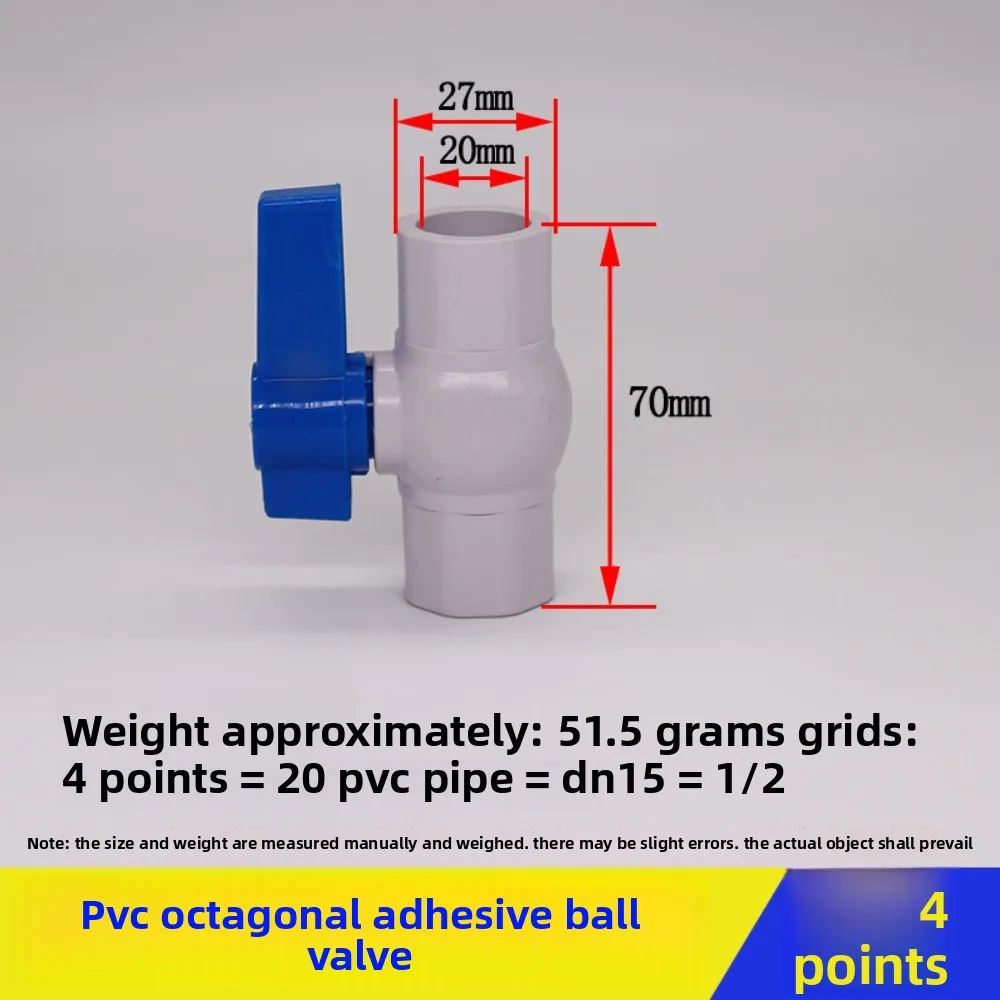 Garden Water Pipe Fittings Valve Switch Connection Adapter 1Pc ID 20/25/32/40mm Ball Valve Grey PVC Material
Garden Water Pipe Fittings Valve Switch Connection Adapter 1Pc ID 20/25/32/40mm Ball Valve Grey PVC Material
