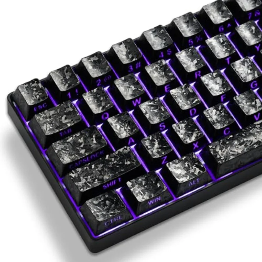 XVX Shine Through Keycaps, Forged Carbon-Look Cherry Profile Keycap Set, 140-Key Keyboard Keycaps Fit for ANSI Layout MX Switch
XVX Shine Through Keycaps, Forged Carbon-Look Cherry Profile Keycap Set, 140-Key Keyboard Keycaps Fit for ANSI Layout MX Switch